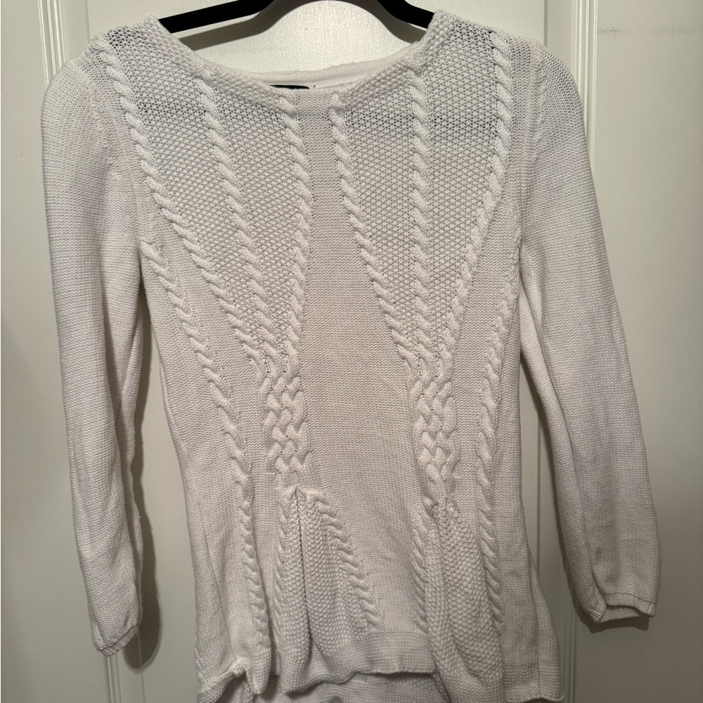 Medium cable knit peplum sweater